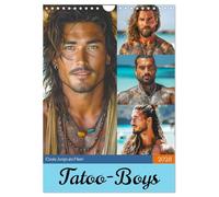 Tattoo-Boys. Coole Jungs am Meer (Wandkalender 2026 DIN A4 hoch), CALVENDO Monatskalender: Männliche Stärke, Stil und Sinnlichkeit am Strand