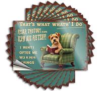 Tattoo Emo Room Decor Durable Vinyl - Letrero vintage de libro de lectura para perro, casco Whath I Do para uso de fútbol (6 x 9 cm)