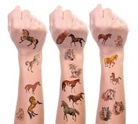 Tattoo für Kinder Pferde Tattoos,8 Blätter Pferde Tattoos für Mädchen Jungen Tatoos,Pferde Mädchen Geschenk,wasserdichte Kindertattoos Aufkleber,für MädchenJungen Mitgebsel Kindergeburtstag