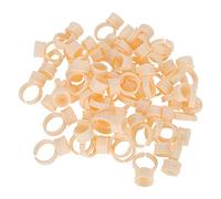 Tattoo Ink Rings, Glue Rings, Anillos de Pigmento de Silicona, 100 Piezas de Soporte de Anillos de Tinta de Tatuaje, Soporte de Pegamento de Pigmento para Cejas Microblading(M)