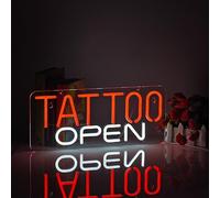 TATTOO OPEN - Letrero de neón para decoración de pared con interruptor regulable LED de neón para negocios