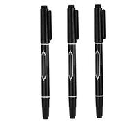 Tattoo Pen, 3pcs Marcadores de tatuaje para la piel, lápiz de marcado de la piel impermeable Punto fino Tinta tinta de tinta doble Cabezal de tatuaje Pena fácil de colorear Negro