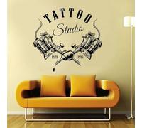 Tattoo Shop Studio Sign Wall Stickers Cool Window Decal Vinyl Art Publicidad Retail & Store Decor Wallpaper Remvoable 42X44CM