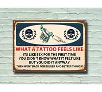 Tattoo Studio, letrero de metal, decoración de estudio de tatuajes, tatuaje, tatuaje, tatuaje, salón de tatuajes, tatuajes, tatuajes, tatuajes, 20 x 30 cm
