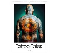 Tattoo Tales (Wall Calendar 2026 DIN A3 portrait), CALVENDO 12 Month Wall Calendar: Embark on a captivating journey through time with Tattoo Tales ... of medieval art and inked masterpieces.