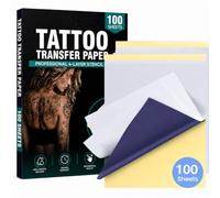 Tattoo Transfer Paper, 100 Hojas Papel de Transferencia de Tatuaje, Tamaño Universal A4, Adecuado Para Tatuadores, Estudios, Principiantes y Tatuajes Caseros