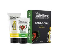 Tattoolicious COMBO CARE - FIXER Crema Calmante con Ingredientes Bio Activos para tatuajes recién realizados, 75 ml + RECHARGE Crema Revitalizante para tatuajes, con Ingredientes Bio Activos, 100 ml
