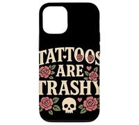 Tattoos Are Trashy Humor Vintage Opinión Anti-Tatuaje Goth Carcasa para iPhone 12/12 Pro