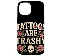 Tattoos Are Trashy Humor Vintage Opinión Anti-Tatuaje Goth Carcasa para iPhone 15