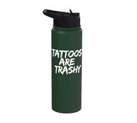 Tattoos Are Trashy - Sarcastic Ink Meme Design Stainless Steel Insulated Water Bottle