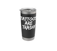 Tattoos Are Trashy - Sarcastic Ink Meme Design Vaso térmico de acero inoxidable de doble pared