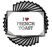 Tattoos Necessities Peel and Stick - I Love French Toast Bottle Buen vinilo impermeable para rápido (6 x 9 cm)