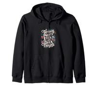 Tattoos Pretty Eyes And Thick Thighs Mujer tatuada |- Sudadera con Capucha