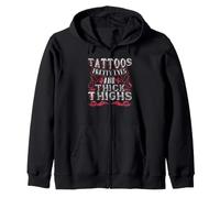 Tattoos Pretty Eyes and Thick Thighs Tattooed Girl Sudadera con Capucha