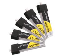 Tattu 1S Lipo Batería 450mAh 3,8 V 75C Batería RC con BT2.0 Conector para Drone BETAFPV 1S Tinywhoop, Cetus Pro FPV (5 Piezas)
