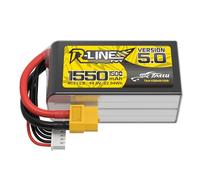 Tattu 4S LiPo 1550mAh 14,8V 150C Batería con Conector XT60 - R-Line V5 FPV batería para Drones de 5 Pulgadas Racing y Freestyle
