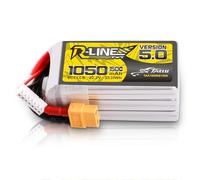 Tattu 6S LiPo 1050mAh 22,2V 150C Batería con Conector XT60 para FPV Quadricópteros, Aviones FPV y Multirrotores de 3 a 5 Pulgadas