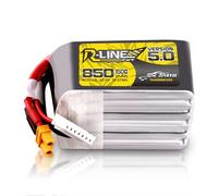 Tattu Batería de polímero de litio 6S de 850 mAh, 22,2 V, 150 C, 6S1P, con conector XT60 para drones FPV de 3 a 5 pulgadas