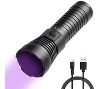 TATTU U3S Linterna UV 365nm Luz Ultravioleta con ZWB2 Filtro, recargable 10W Lámpara negra LED con Cable de Carga micro USB