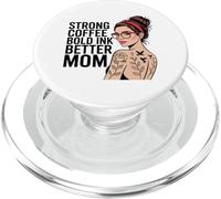 Tatuado Mamá Vida Café Tatuajes Moño desordenado Tinta Corporal PopSockets PopGrip para MagSafe