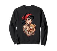 Tatuado Pin Up Girl Teddy Retro Art Sudadera
