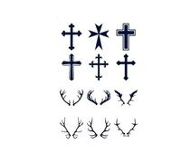 Tatuaje adhesivo resistente al agua, tatuaje falso de dragón, Fénix, pavo real, for hombres y mujeres (110x160mm)(007)