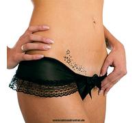 Tatuaje de arco con estrellas, como el de Rihanna, negro, 10 x Rihanna Sterne