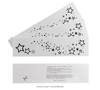 Tatuaje de arco con estrellas, como el de Rihanna, negro, 2 x Rihanna Sterne Tattoos