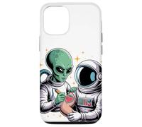 Tatuaje de Astronauta alienígena, Genial y Divertido Artista de Tatuajes espaciales de Galaxias Carcasa para iPhone 12/12 Pro