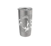 Tatuaje de Border Collie Japan Irezumi Vaso térmico de acero inoxidable de doble pared