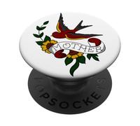 Tatuaje de Madre Golondrina - Diseño clásico de Tinta Homenaje PopSockets PopGrip Adhesivo