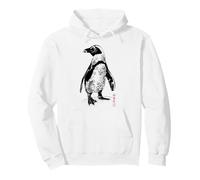 Tatuaje de Pingüino Japonés I Flores de Cerezo de Dragón Koi Sudadera con Capucha