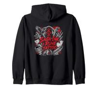 Tatuaje de Runa de Tinta Saga Calavera vikinga de Cuervos nórdi Sudadera con Capucha