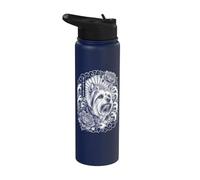 Tatuaje de Yorkshire Terrier Japan Irezumi Stainless Steel Insulated Water Bottle