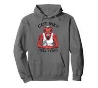 Tatuaje Divertido Tatuaje Diablo Infierno Yeah Tatuador Entintado Sudadera con Capucha