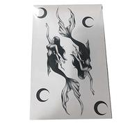 tatuaje falso, Tatuajes Temporales,2 Hojas Pintadas A Mano Sirena Tatuaje Temporal Etiqueta Flor Brazo Tatuaje Falso Muslo Cintura Arte Tatuaje Grande