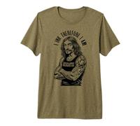 Tatuaje Filosofía Descartes Tinto por lo Tanto Soy Tatuajes Camiseta Premium