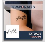 Tatuaje FRASE - Temporalis® | Tatuajes temporales adultos - Cosmético certificado por la UE, vegano y resistente al agua - Dura 1 a 2 semanas [ Tattoo faith ]