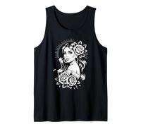 Tatuaje Gitano Cool Lady Tatuajes clásicos Americanos Vintage Camiseta sin Mangas