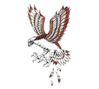 Tatuaje impermeable pegatina águila pluma pájaro animales pierna espalda brazo tatuaje falso for hombres mujeres 160 * 90mm(007)