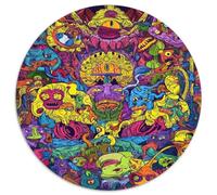 Tatuaje inquieto Puzzle Desafíos Divertidos Decoración Familiar 1000 Piezas The Mad Face Graffiti Rompecabezas Imposible Juguetes Desafiantes para Adultos 1000pcs (67.5x67.5cm)