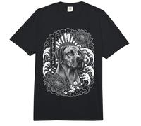 Tatuaje japonés de Irezumi de Rhodesian Ridgeback Comfort Colors Adult Heavyweight T-Shirt