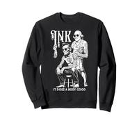 Tatuaje Lincoln Washington Tinta Divertida entintada Hace Bien un Cuerpo Sudadera