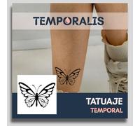 Tatuaje MARIPOSA - Temporalis® | Tatuajes temporales adultos - Cosmético certificado por la UE, vegano y resistente al agua - Dura 1 a 2 semanas [ Tattoo Mariposa detallada ]