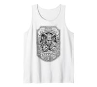 Tatuaje Tatuaje Diablo Tatuador Billete Dinero Divertido Satán Camiseta sin Mangas