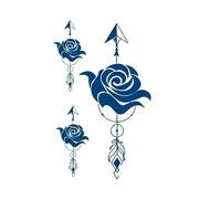 Tatuaje tatuajes pegatina for mujeres adultas chica impermeable realista se desvanece naturalmente(017)