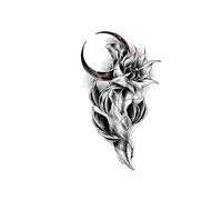 Tatuaje temporal a prueba de agua pegatina Lobo sol bosque Tigre hombres arte corporal brazo tatuaje falso 205 * 95mm(004)