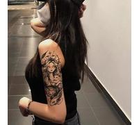 Tatuaje Temporal De Dragón, Niña, Niño, Conejo, Dulce, Fresco, Herbal, Tatuaje Falso, Semipermanente, Duración De 2 Semanas, Lavable, Antirreflectante, Flor, Brazo, Medio Brazo.
