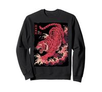 Tatuaje Tigre Japonés Arte Vintage Feroz Ukiyo-e Tora Sudadera