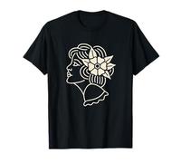 Tatuaje Tradicional American Old School Tatuaje Vintage Lady Camiseta